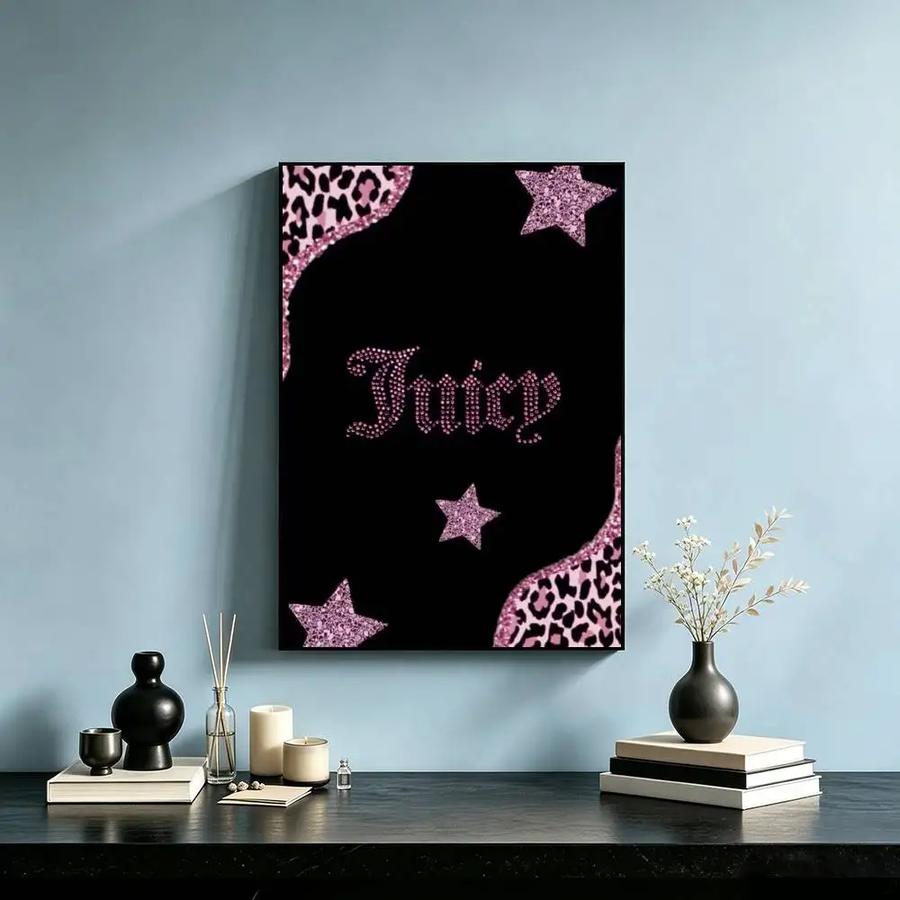 Fashion brand J-Juicy C-Couture  Poster High Quality Dorm Living Room Aesthetic Wall Decoration Painting Stickers Gift