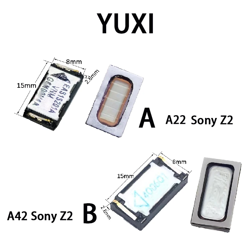 YUXI 1Piece FOR Receiver A22 Sony Z2/A42 Sony Z2 15 * 8 * 2.8mm Receiver Universal Speaker Phone Parts Replacement