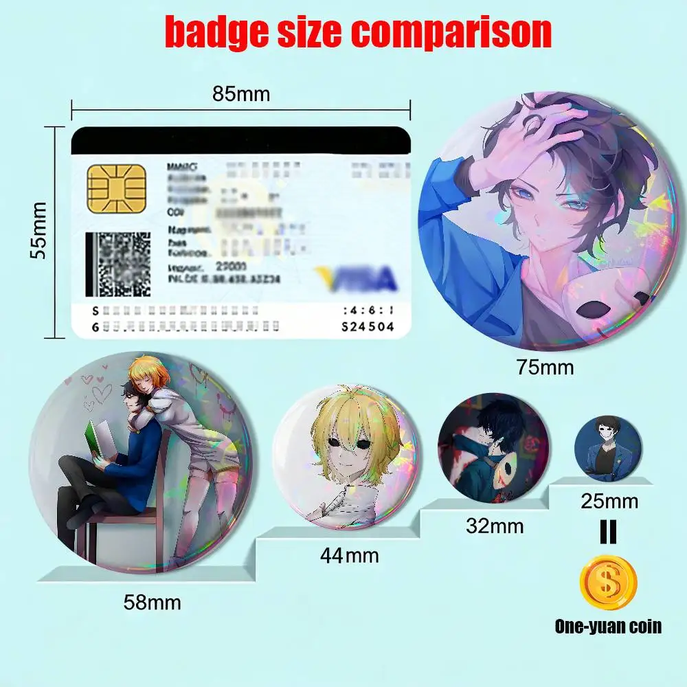 Judge Angel Helen Otis Bloody Painter Badges Badges On Backpack Jacket Cartoon Round Brooches  Acrylic Button Pins Collection