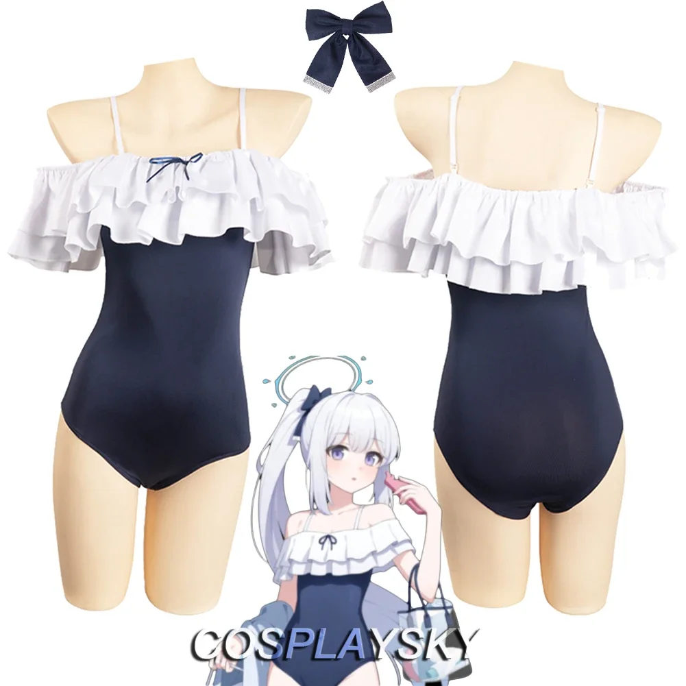 

Tsukiyuki Miyako Cosplay fantaisie Sexy Kawaii été maillot de bain Anime jeu bleu archives Costume déguisement adulte femmes