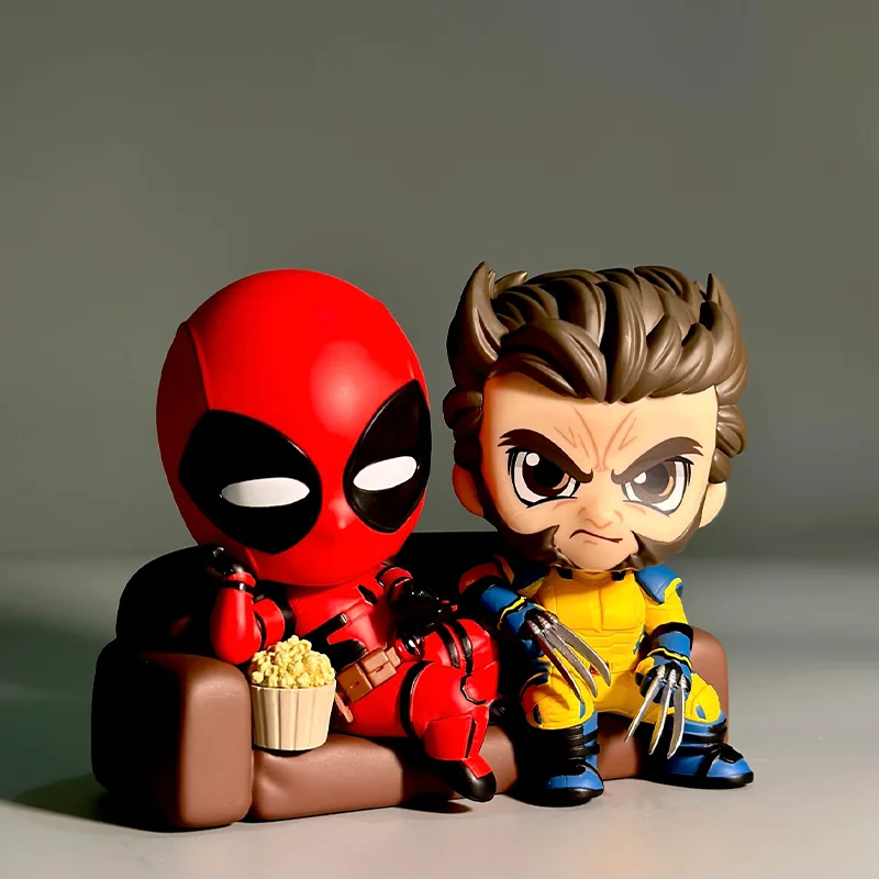 شخصيات مارفل ديدبول ولفيرين كوزبي الصغيرة الأصلية تمثال هزاز الرأس نموذج قابل للجمع لعبة أطفال للبالغين هدية #2