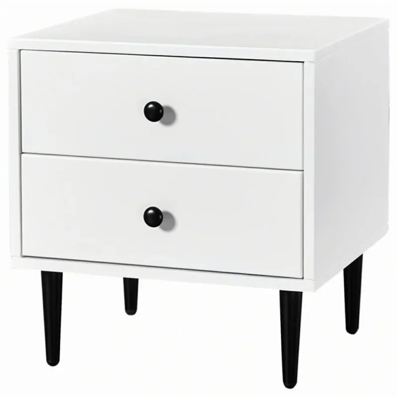 Modern Minimalist Italian-style Bedside Table A Bedroom Multi-layer Storage Cabinet With Two Drawers Bedroom Home Furniture