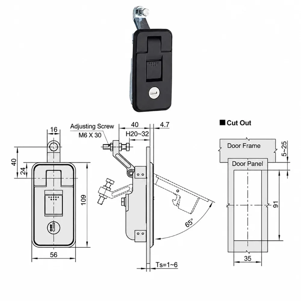 Zinc Alloy RV Hatch Locks Rustproof Adjustable Compression Latch Lock Push Button Access Lever Push Button Latches Camper