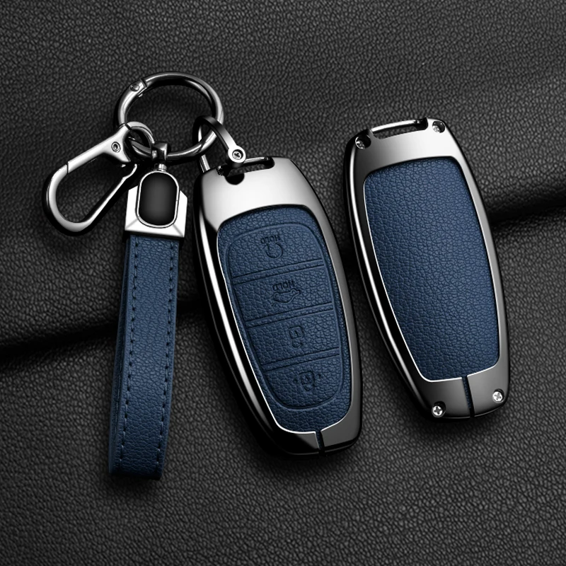 Car Key Case Cover For Hyundai Sonata Sel Ev 6 8 IONIQ 5 NEXO Tucson Sonata 2020 Grandeur 2020 Sonata Metal Protection Shell view 5