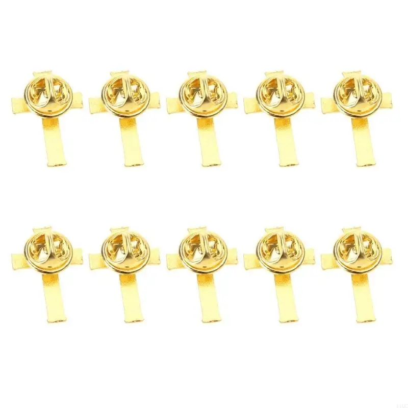 2025 New Pack of 10 Brooch Metal Badge Pin Stylish Lapel Pin Brooch Alloy Material Religious Pins for Fashion