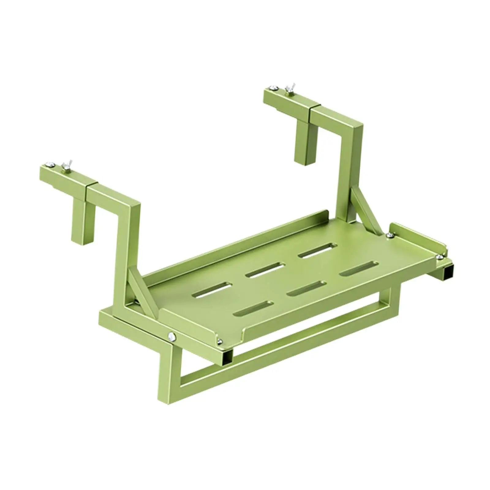 Balcony Railing Flower Pot Holder Stand Patio Sturdy with Clothes Hanging Rod Versatile Garden Hanging Railing Planter Rack