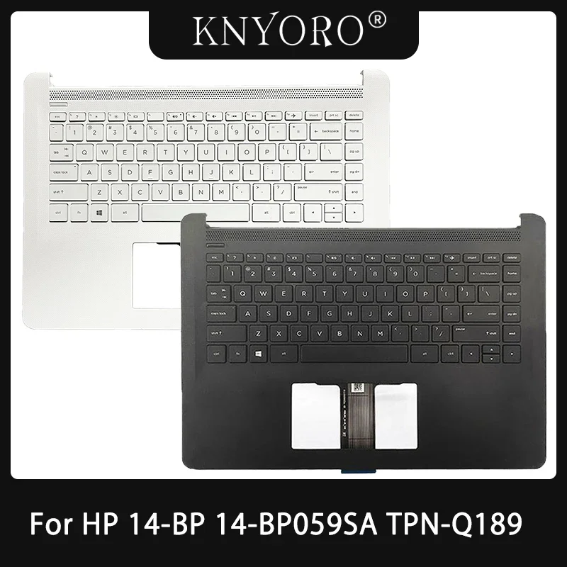 New Keyboard For HP 14-BP 14-BP059SA 14-BP031TX TPN-Q189 Palmrest Upper Cover Top Case Replacement Keyboard Black White Shell