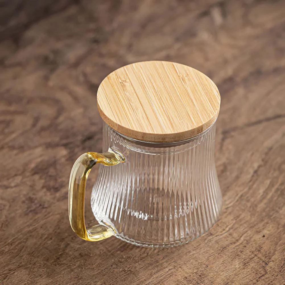 

Glass Long Use Lid Filter Making Tea Glass Tea Cup Cold Heat Resistance Drinking Cup Safety Modern Design Gift