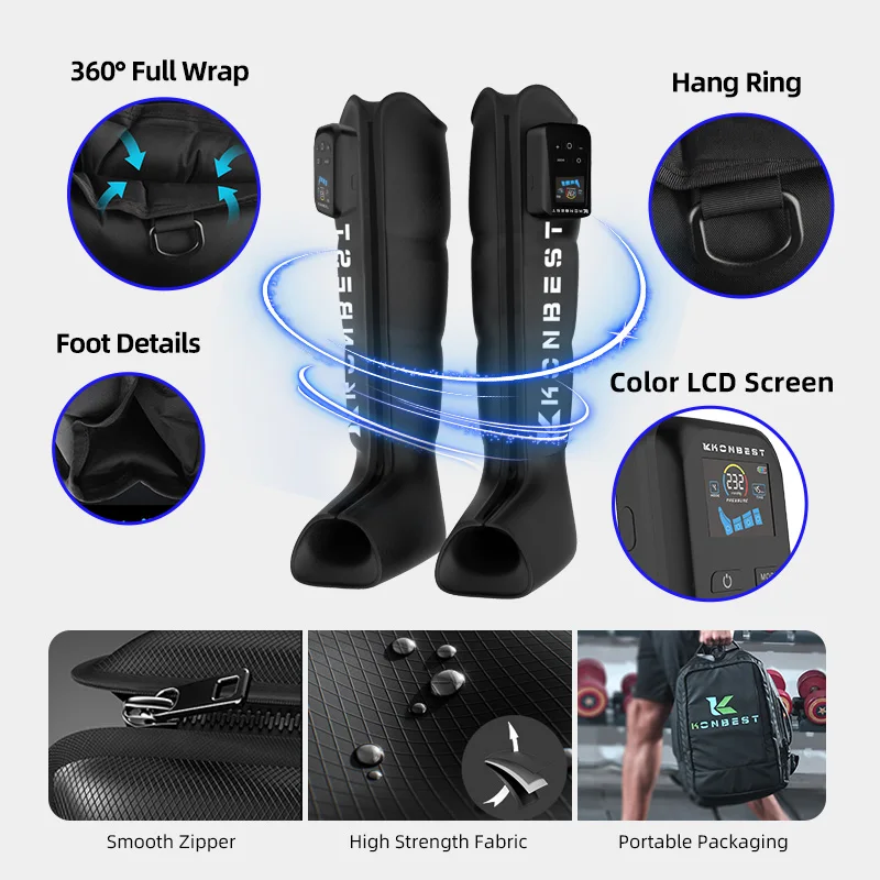 نظام العلاج بالضغط لاستعادة الهواء، أحذية الانتعاش الرياضية، آلة العلاج بمضخة DVT، تدليك القدم والساق #3