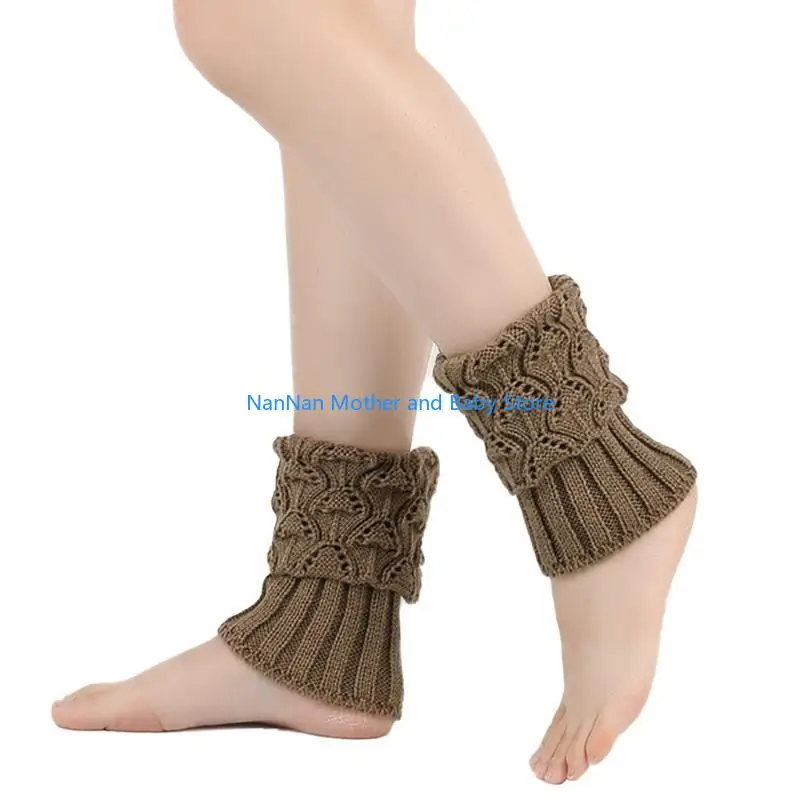 

1 Pair Trendy Knitted Sock Covers Soft and Warm Leg Warmers for Kids Girls