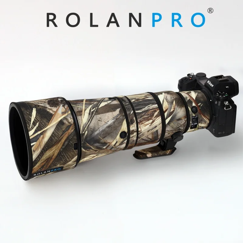 ROLANPRO Lens Coat For Nikon Z 600mm F6.3 VR S Waterproof Protective Case Camouflage Rain Cover NIKKOR Z600  f/6.3 Guns Sleeve