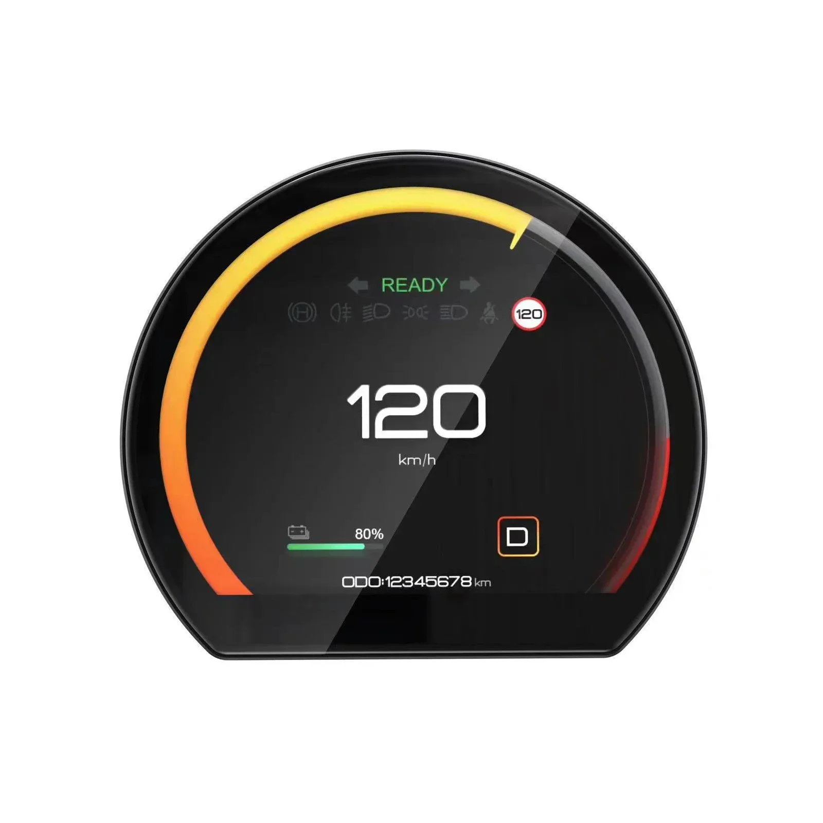 

Dashboard Display Upgrades Face LCD Speedometer Bezel Gauge for leeiion model 3 Auto Meter