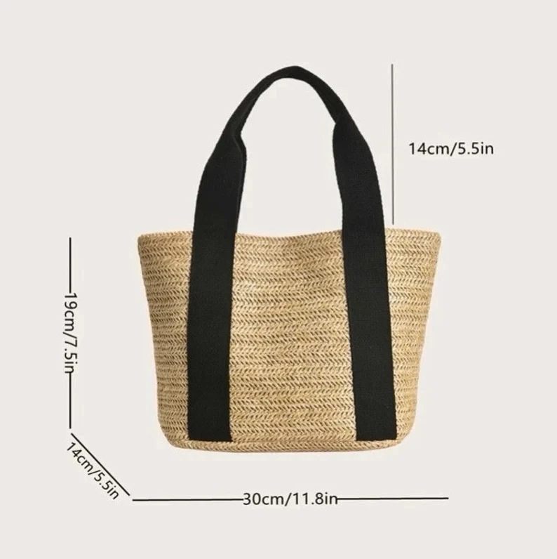 Borsa Tote in paglia da donna personalizzata borsa da spiaggia estiva personalizzata nome personalizzato regali da damigella d'onore borse per la spesa in paglia regalo di nozze