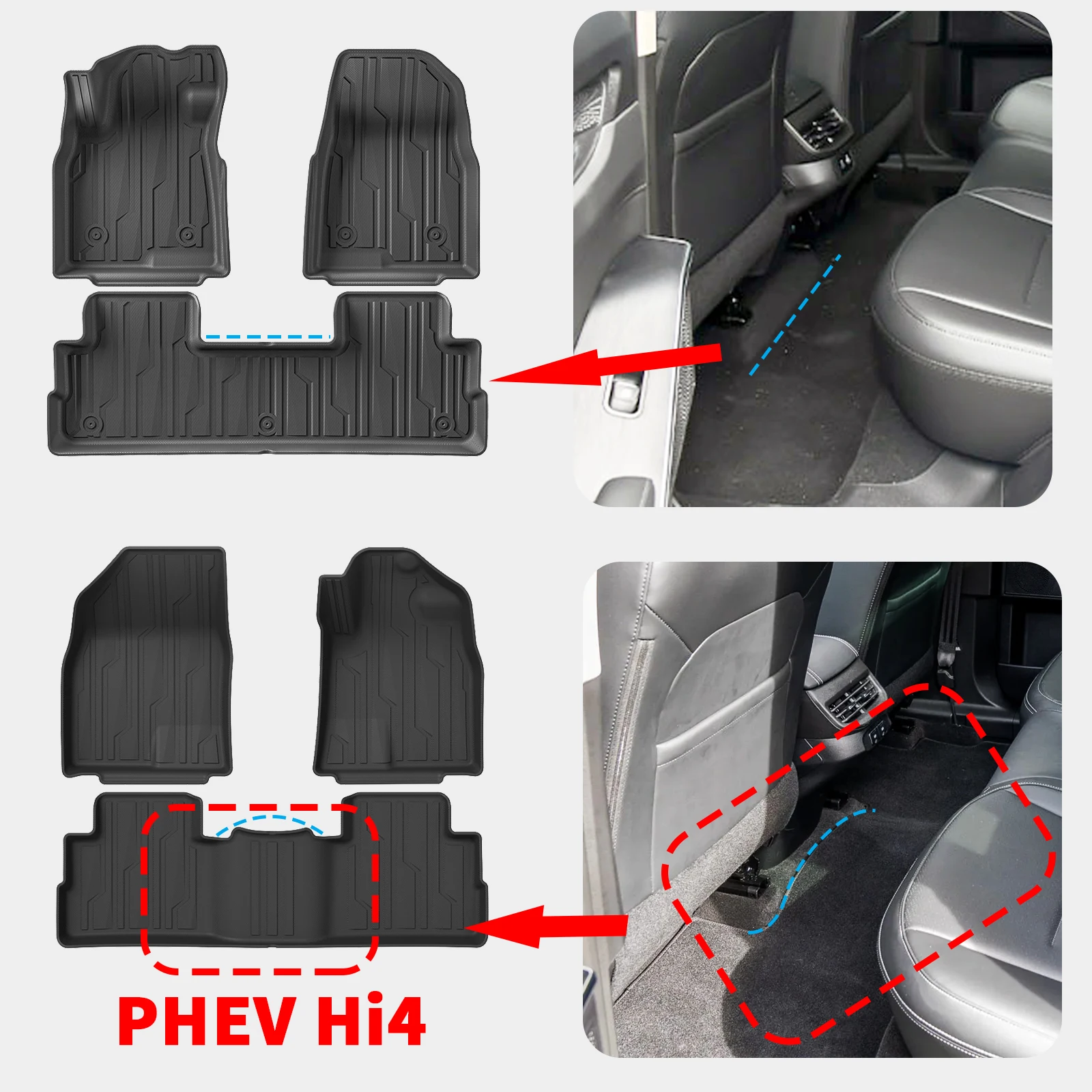 for HAVAL H6 2024 2025 2026 RHD LHD Luxury Eco-Friendly TPE Trunk Mat & Seat Back Odorless Non-Toxic Custom Fit Car Accessories