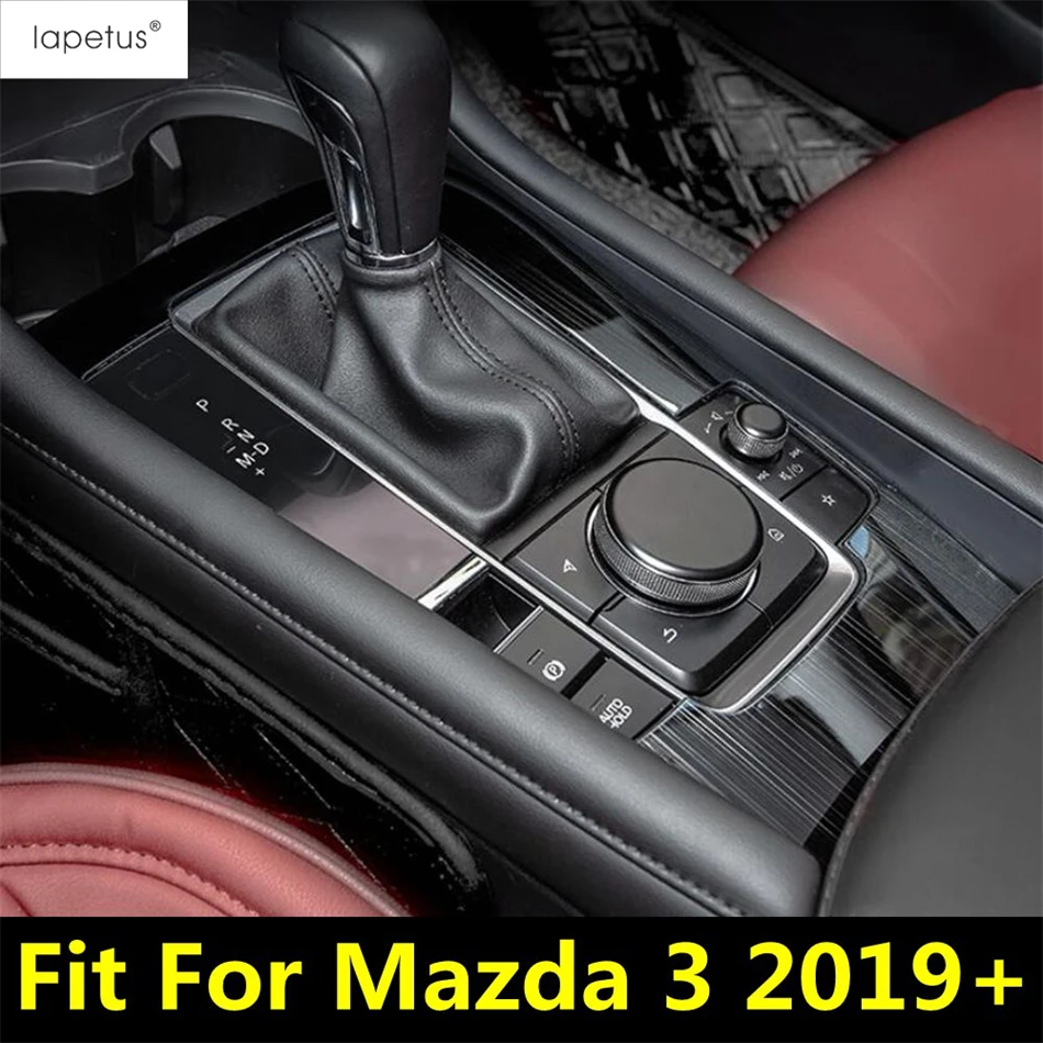 

For Mazda 3 2019 - 2023 Car Central Control Gear Shift Panel Frame Decoration Cover Trim Stainless Steel Interior Accessories