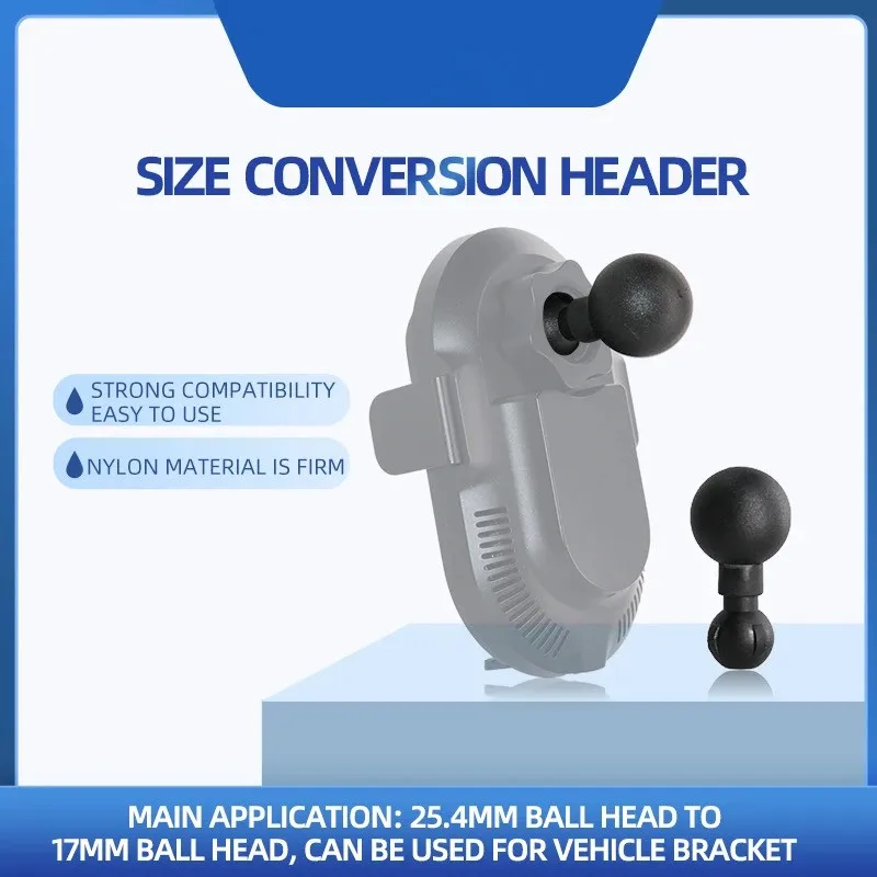 1 inch/ 25mm to 17mm Ball Adapter for RAM Mounts B Size Double Socket Arm for Garmin 17mm Swivel Ball Mounting Pattern GPS Mount