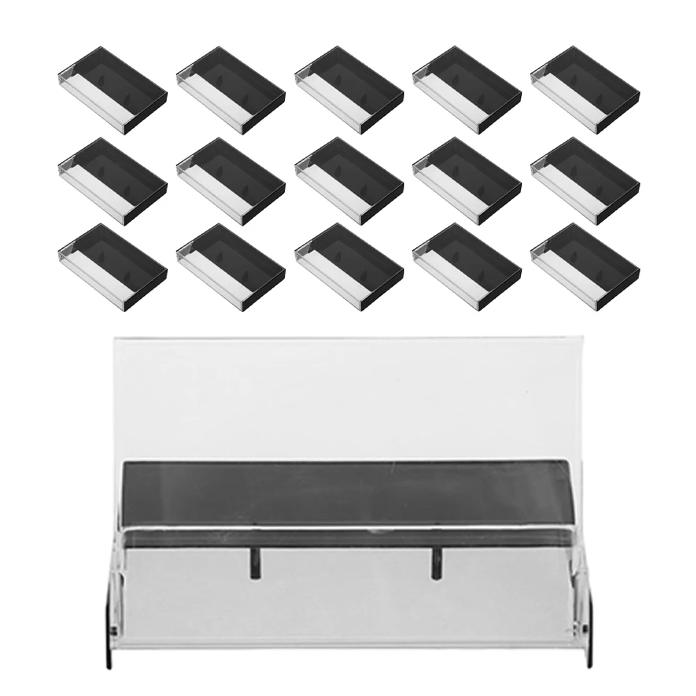 

20pcs Retro Cassette Case Plastic Storage Box for Blank Voice Recording Tapes Organizer Holder Audio Tape Case Clear Black