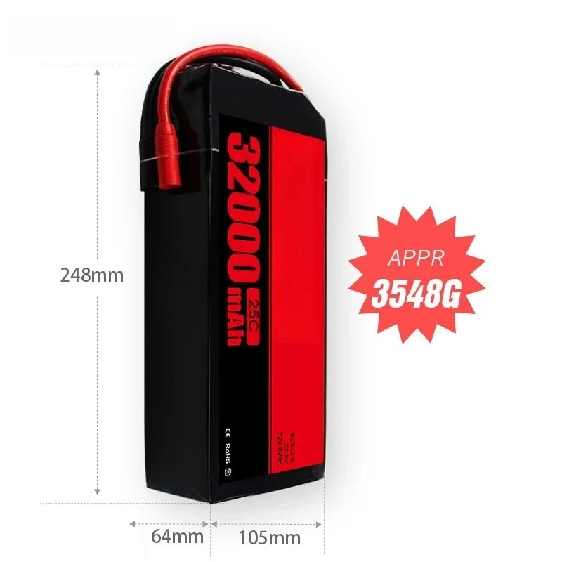 High Safety Solid State Battery 32000mAh 6S 22.8V 25C High Voltage Long Cycle Life For Drone UAV