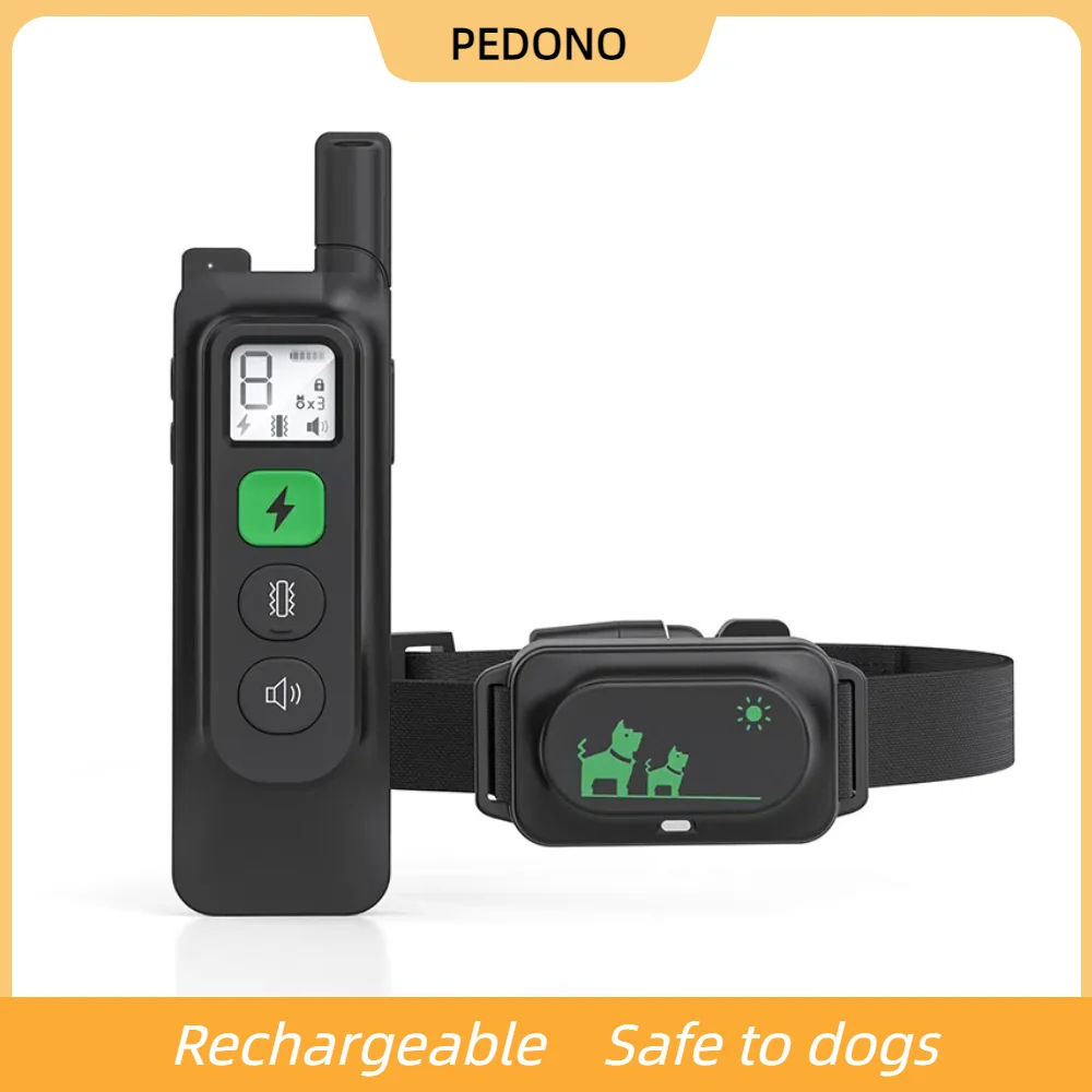 

Electric Collar Dog Training Anti Barking Dog Collar Rechargeable Wearable Pet Tech Remote Control Stop Barker with Safe Shock