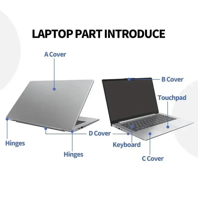 LCD tampa traseira para tela do notebook, moldura frontal, dobradiça, palmrest, fundo, capa do portátil, acessórios, MSI P14, MS-14C1, MS-14C2, MS-14C4