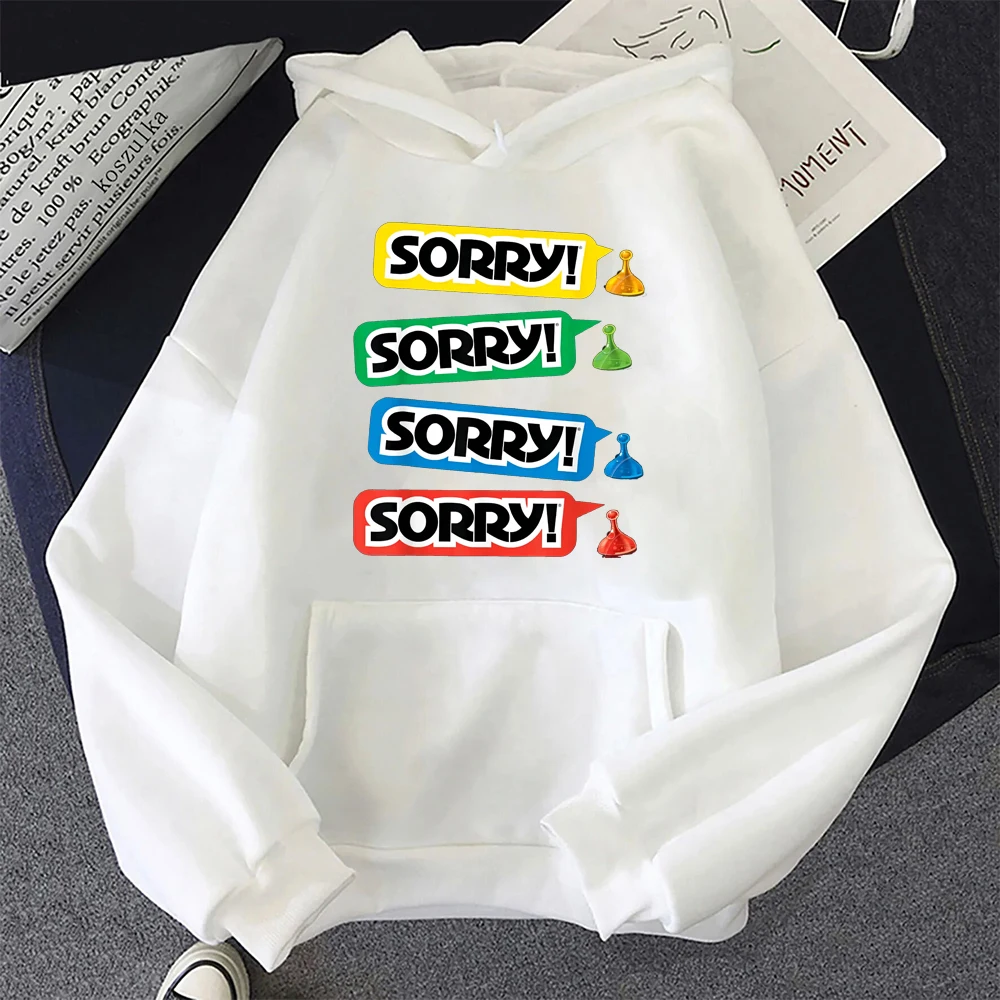 Sorry Sorry! Sorry! Sorry! Hoodie Board Game Hoodie Men Clothing Tops Graphic Hoodie Unisex Camisas Streetwear Ropa Hombre