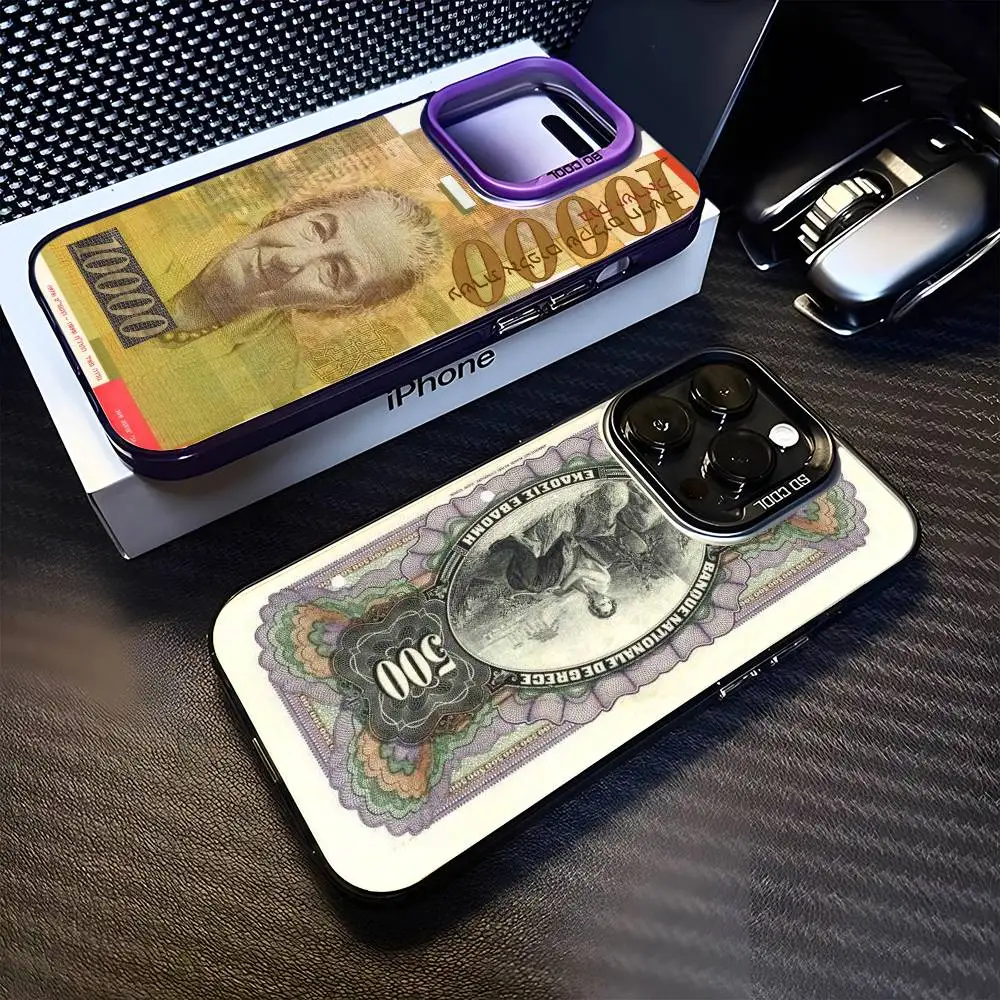 

Banknote Dollar Cash Phone Case For iPhone 16,15,14,13,12,11,Mini,Pro,MAX Black Matte Shockproof Cover