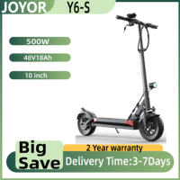 JOYOR Y6-S Adult Electric Scooter 500W EScooters 48V 18Ah Battery Up to 70KM Range 40Km/h Max Speed 10 Inch Wheel EScooter