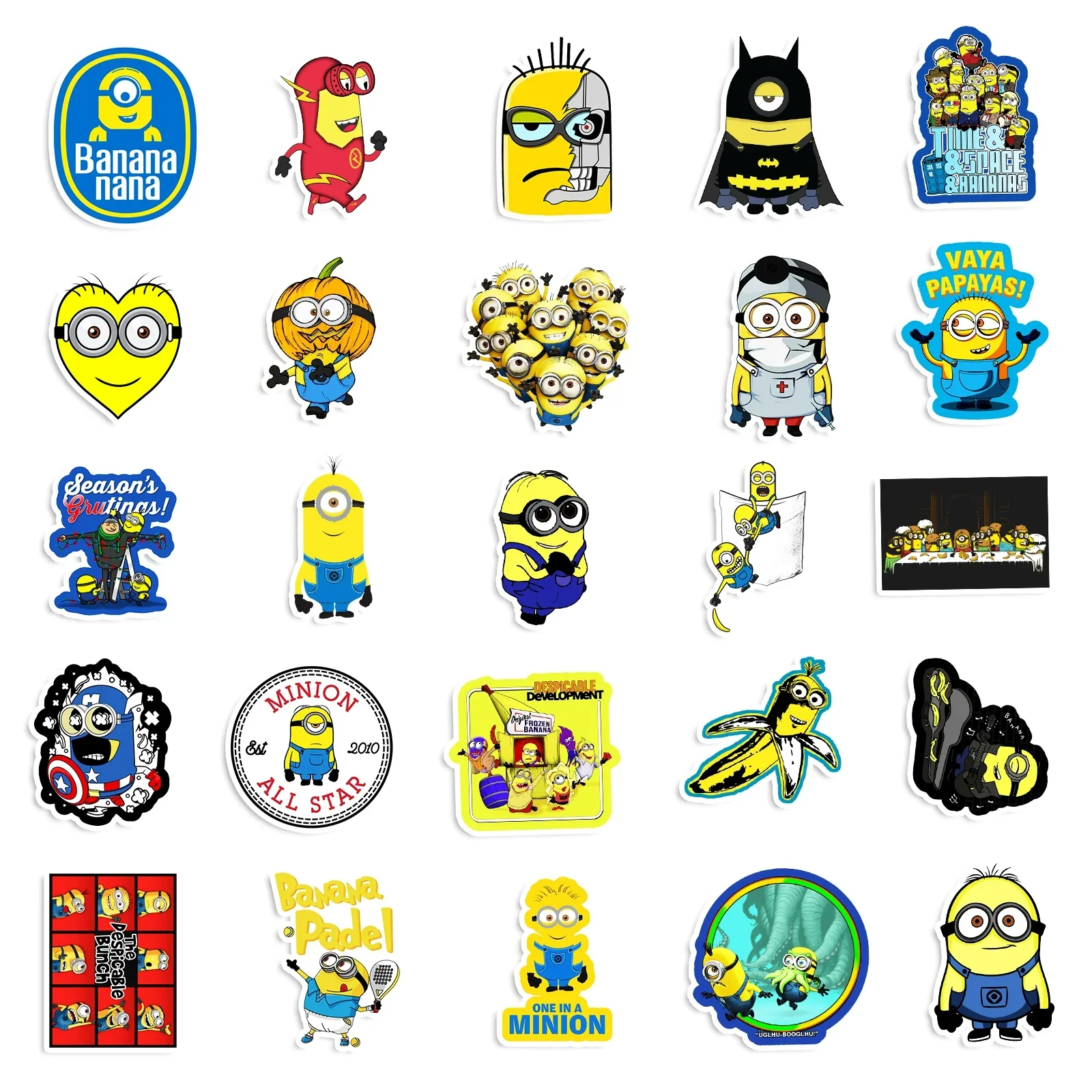 50pcs Cartoon Anime Cute Despicable Me Minion Kids DIY Waterproof Stickers