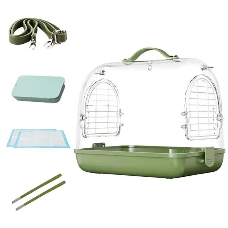 

Bird Travel Carrier Portable Transparent Cockatiel Cage Removable Breathable Bird Transport Bag Cockatiel Travel Accessories For