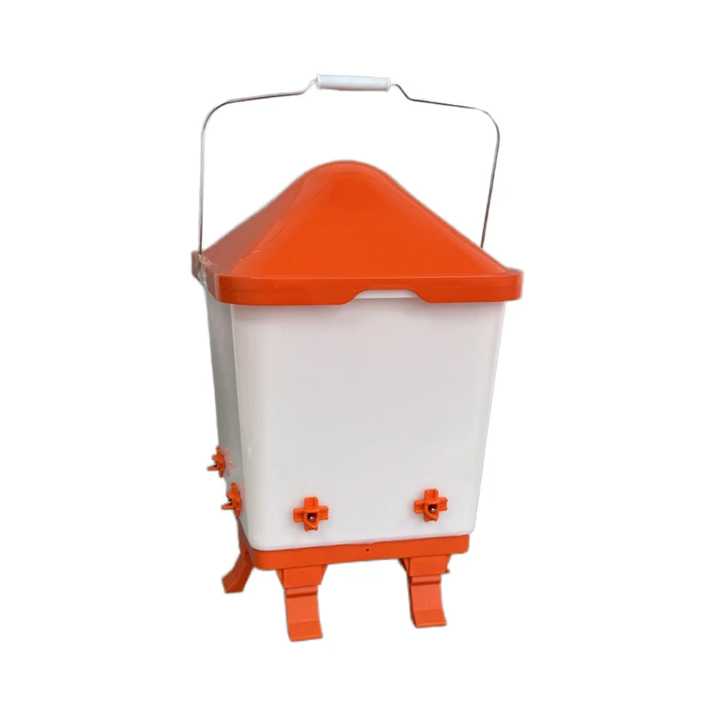 

5 Gallon Chicken Heater Waterer With Adjustable Legs In Winter