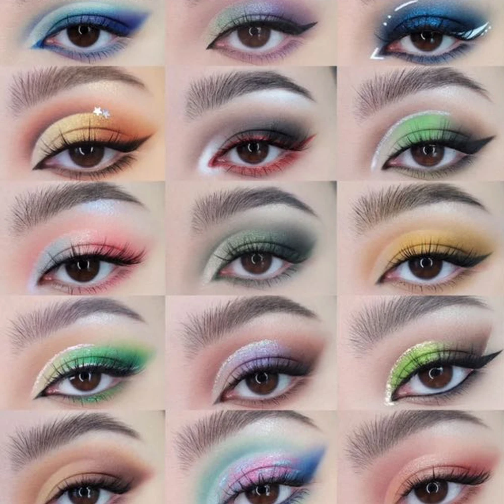 クリスマス 65 色アイシャドウプレートシマーマットスパンコールアイシャドウカラフルなステージボール専用ネオンアイシャドウパレットメイクアップ