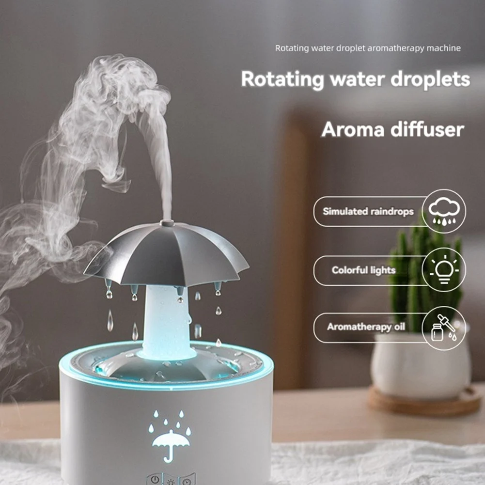 

Raindrop Humidifier For Bedroom Large Room Air Humidifiers & Aromatherapy Diffuser Quiet Humidifier With Light-AT30