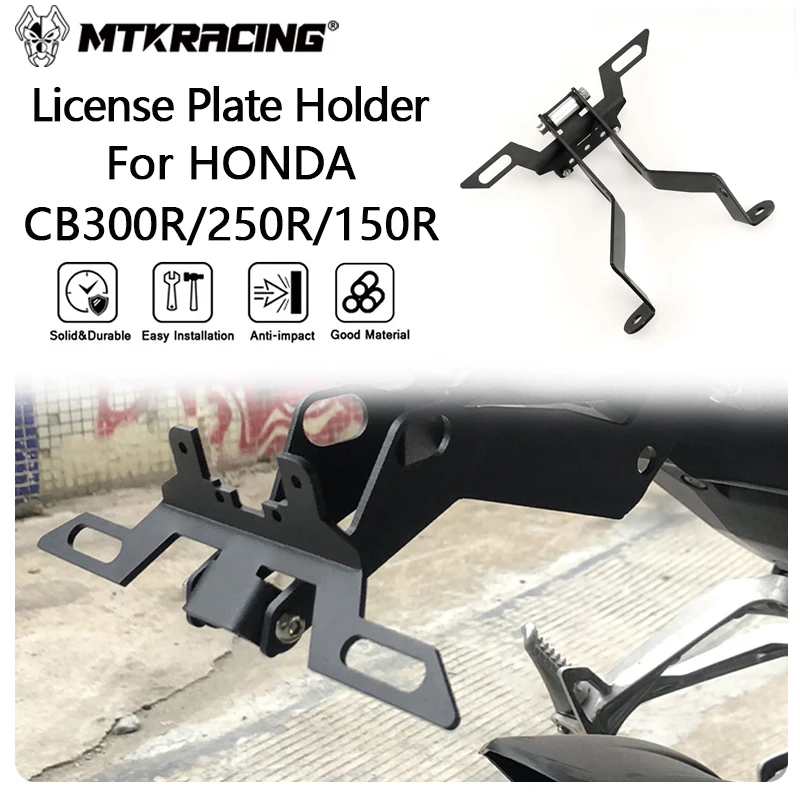 MTKRACING License Plate Holder For HONDA CB300R 2019-2024 CB250R CB150R Licence Frame Rear Frame Fender Eliminator Bracket Kit