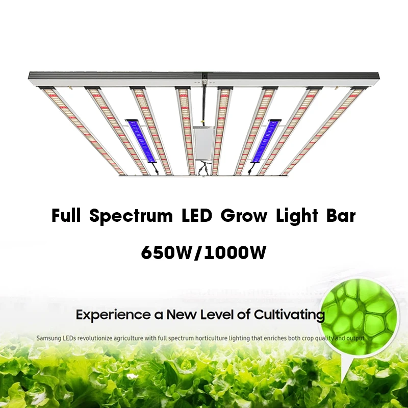720W IP65 Aluminum Hydroponic Grow Light Tent Full Spectrum Bloom CRI94 Indoor Commercial Bar RGB Color Plant Growth High