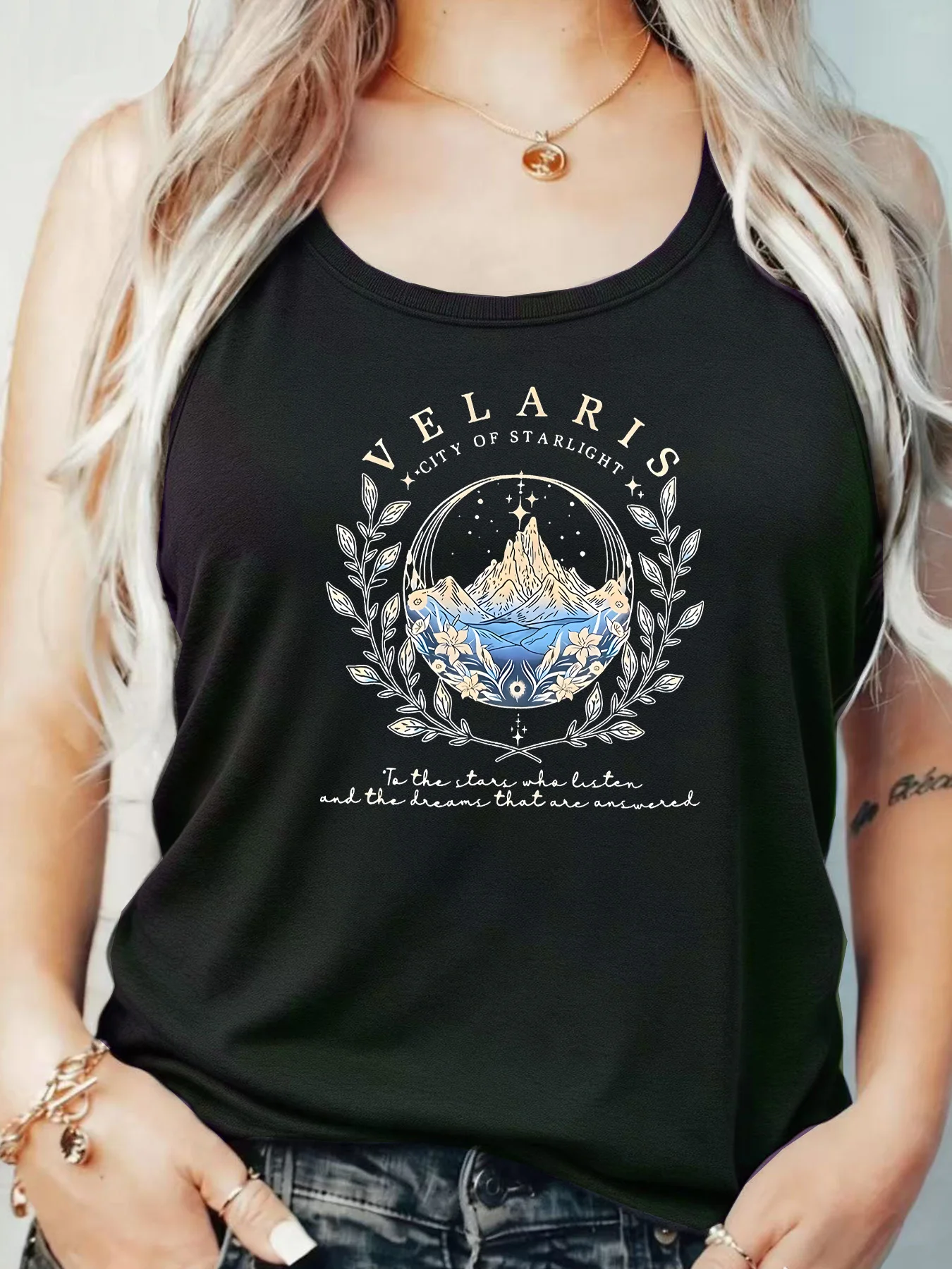 

Loose Fit Printed Pocket T-Shirt for Women with Ribbed Collar round Neck 1-8XL plus Size Comfortable Casual Vest