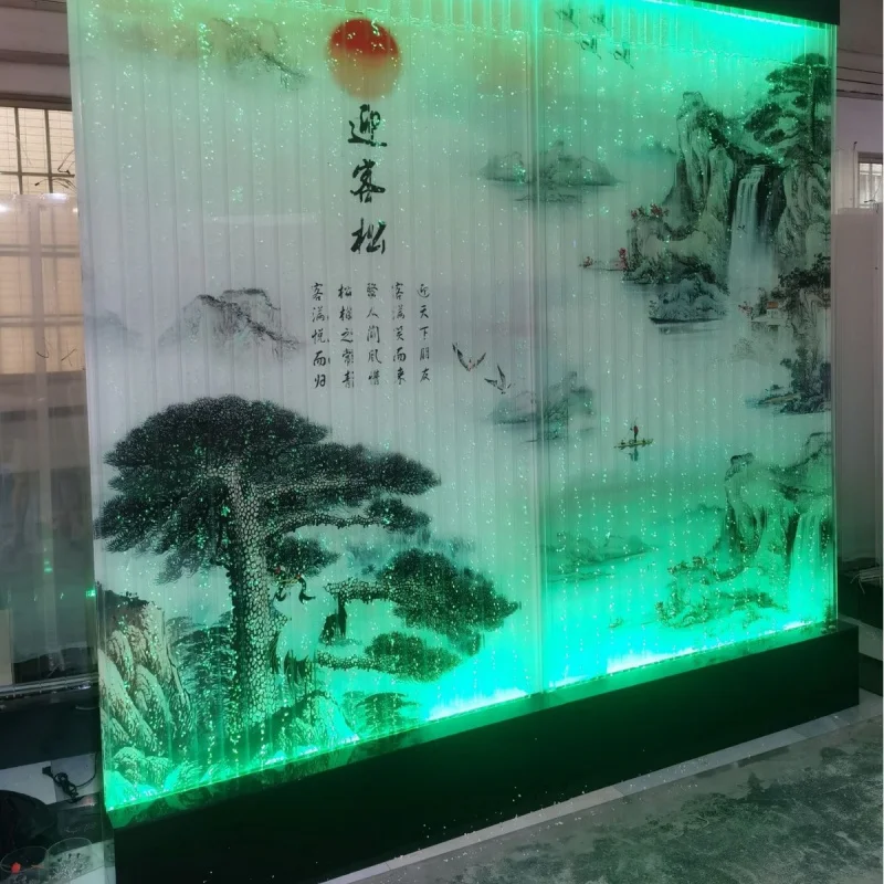 

Custom. Custom Calligraphy and Painting Curtain Wall Acrylic Bubble Landscape Partition Wave Screen Indoor Entrance Simple