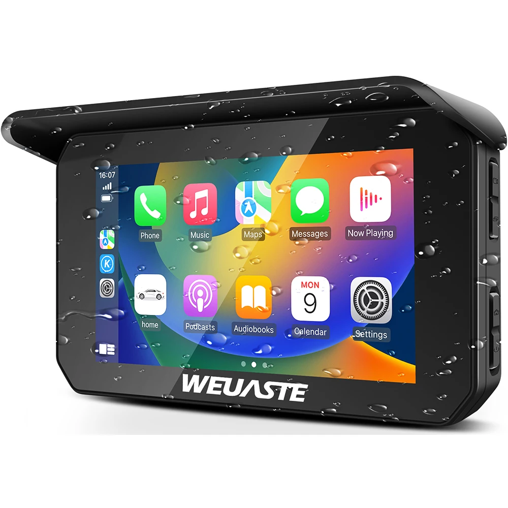 5 inch Portable Motorcycle Display Screen Wireless CarPlay Moto GPS Navigation Digital Para Moto Android Auto Monitor Waterproof