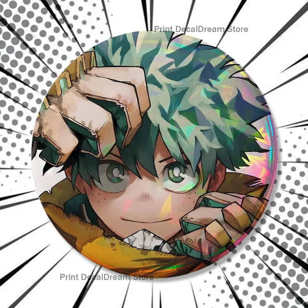 D-Deku M-MHA Broschen für Rucksack-Accessoires 25mm, 32mm, 48mm, 58mm, 75mm Runde Emaille-Pins Cartoon-Abzeichen – Detail 9