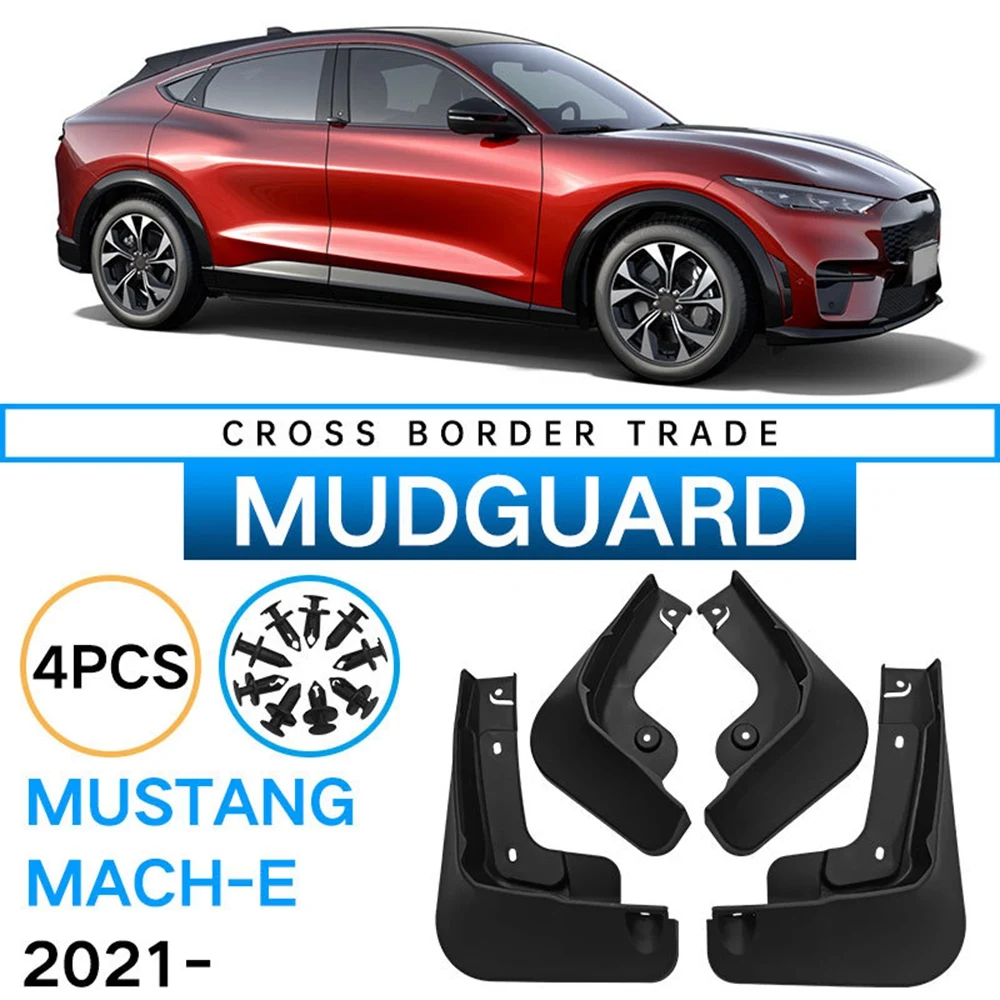 4Pcs Car Mud Flaps for Ford Mustang Mach-E 2021 2022 Mudguards Fender Mud Guard Flap Splash Flaps Accessories