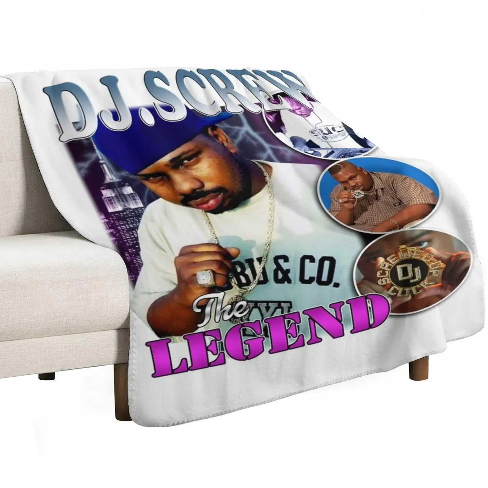 DJ Screw The Legend Throw Blanket Flannels valentine gift ideas Giant Sofa for sofa blankets ands Soft Plush Plaid Blankets