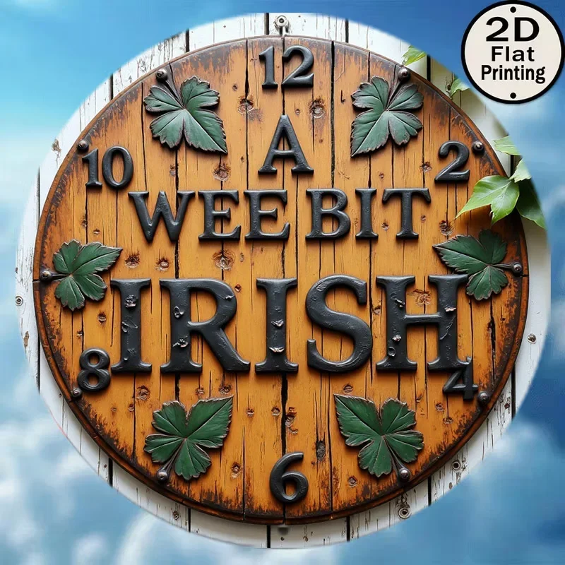 8 Inch Round Aluminum Wall Sign Penalara Mountain River Forest 2D Flat Farmhouse Decor Gift For Garden Bar Cafe