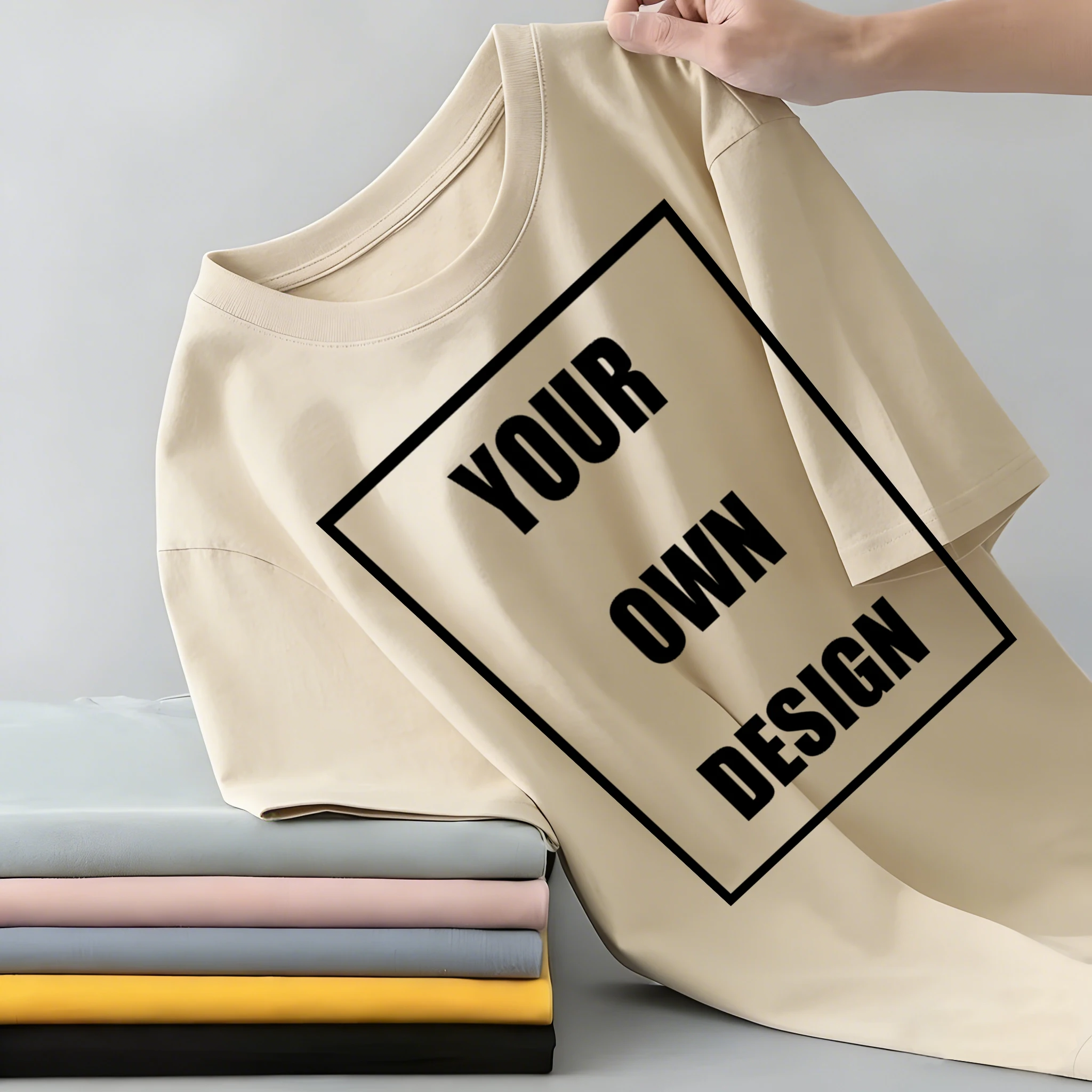 Men's Personalized T-shirt 100%Cotton Tee Custom Shirt Make Your Design Logo Text Men Women Design Your Gift Couple Tshirt image 2