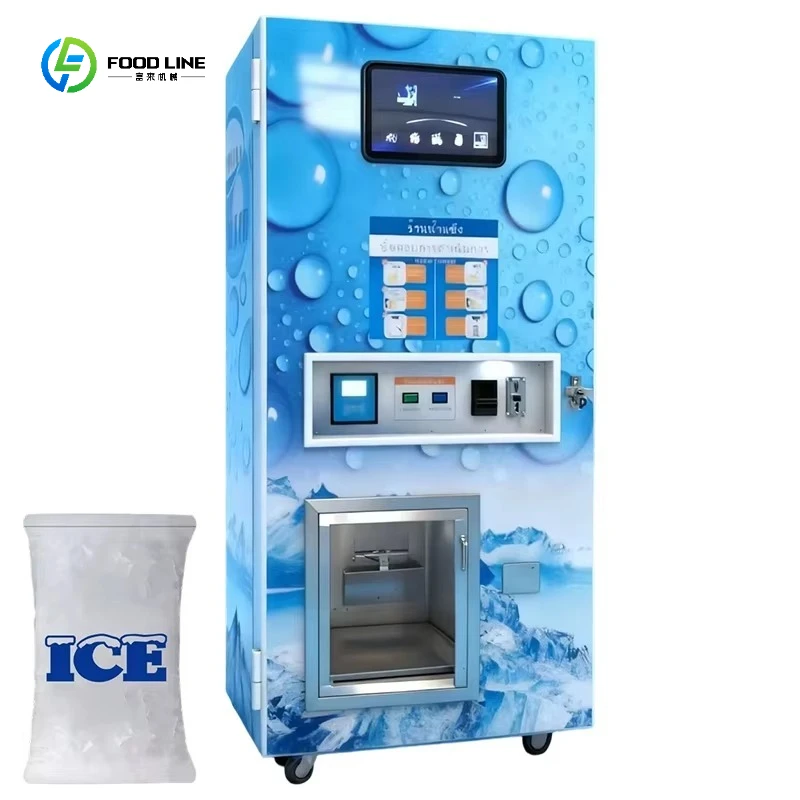 2026 New Fully Automatic Packaging Ice Vending Machine Reverse Osmosis Water Ice Vending Machine Customized