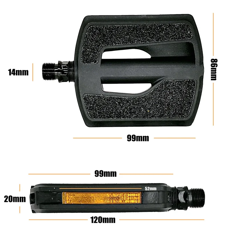 

Mountain Bike Bearing Footrest Station Bike Anti-Slip 9/16 Sand leather Bearing Footrest