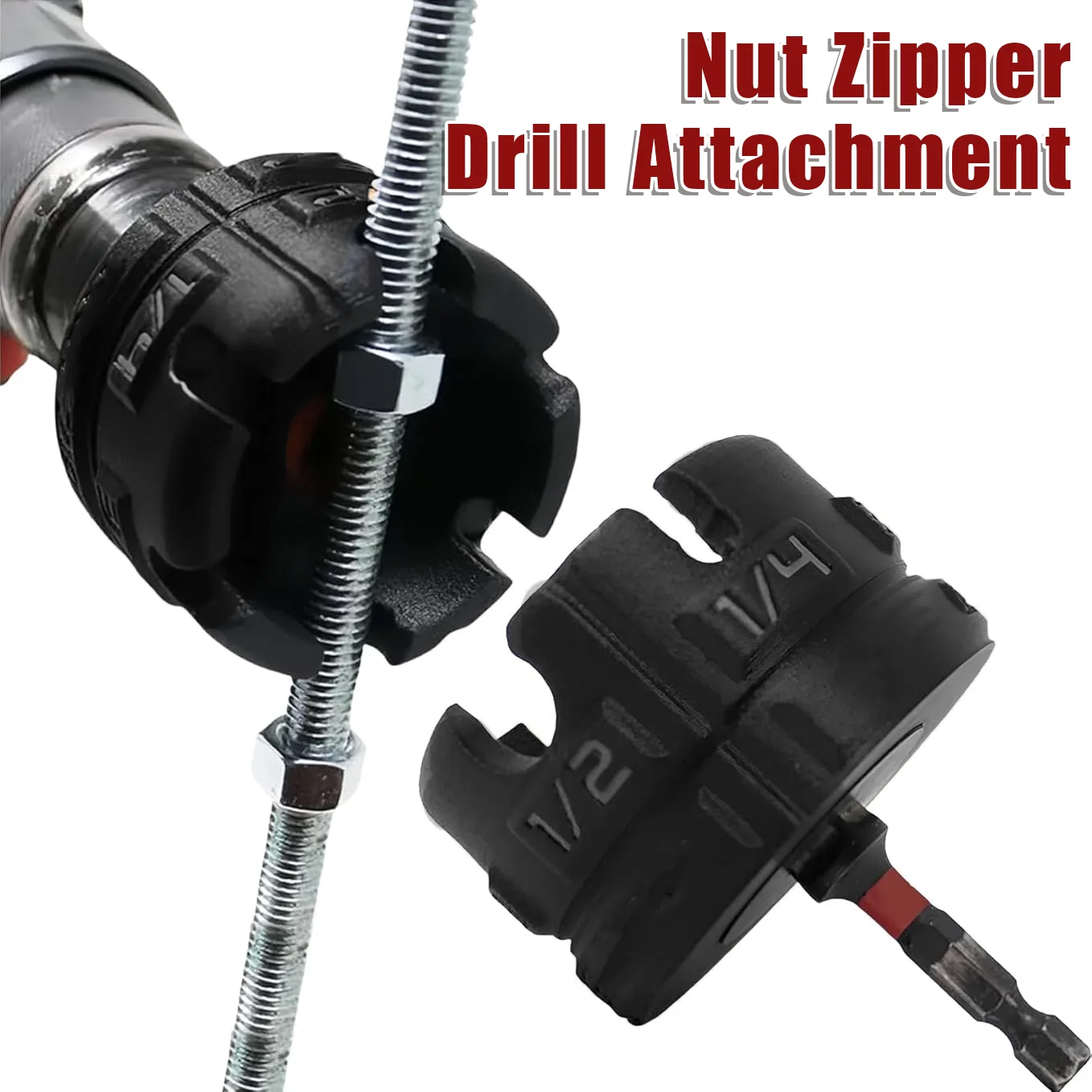 Насадка для сверла с застежкой-молнией и гайкой для быстрого снятия гаек и болтов, инструмент для извлечения болтов для систем стоек с кабелепроводными стойками