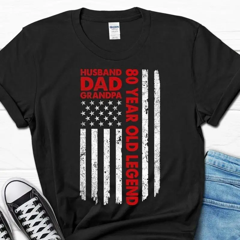 

Husband Dad Grandpa 80 Year Old Legend For Men 80th Birthday T shirt