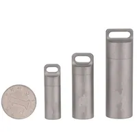 1Pcs Titanium Mini Sealed Waterproof Storage Pill Box Perfume Case Pendants EDC Tools Eco-friendly Home Outdoor Pill Box