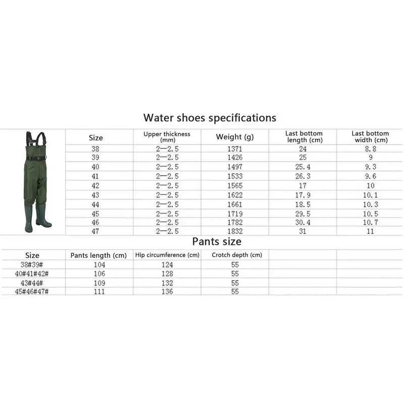 Nylon Breathable Waterproof Stocking Foot Fly Fishing Hunting Chest Waders Pant For Men And Women One-piece Trousers For Fishing