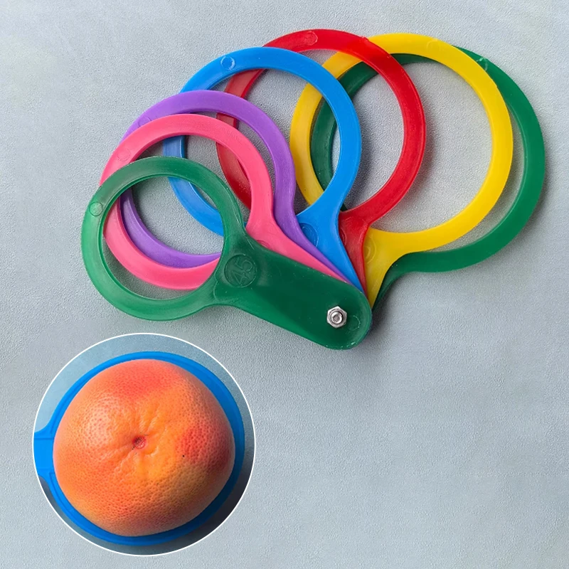 (BF06)13Pcs 30-120mm Plastic Fruit Measuring Lap Diameter Gauges Circle Ruler Size Measurement Tool Citrus Grading Equipment