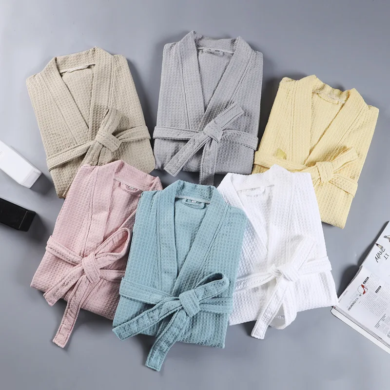 New Women Autumn New Towel Kimono Bath Robe Bridesmaid Robes Femme Sexy Waffle Bathrobe Dressing Gown Bride Wedding Peignoir